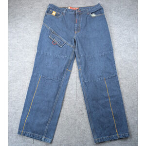 Mo Jeans Maurice Malone Mens 38 Y2K Baggy Embroidered Cargo Skater Grunge Street